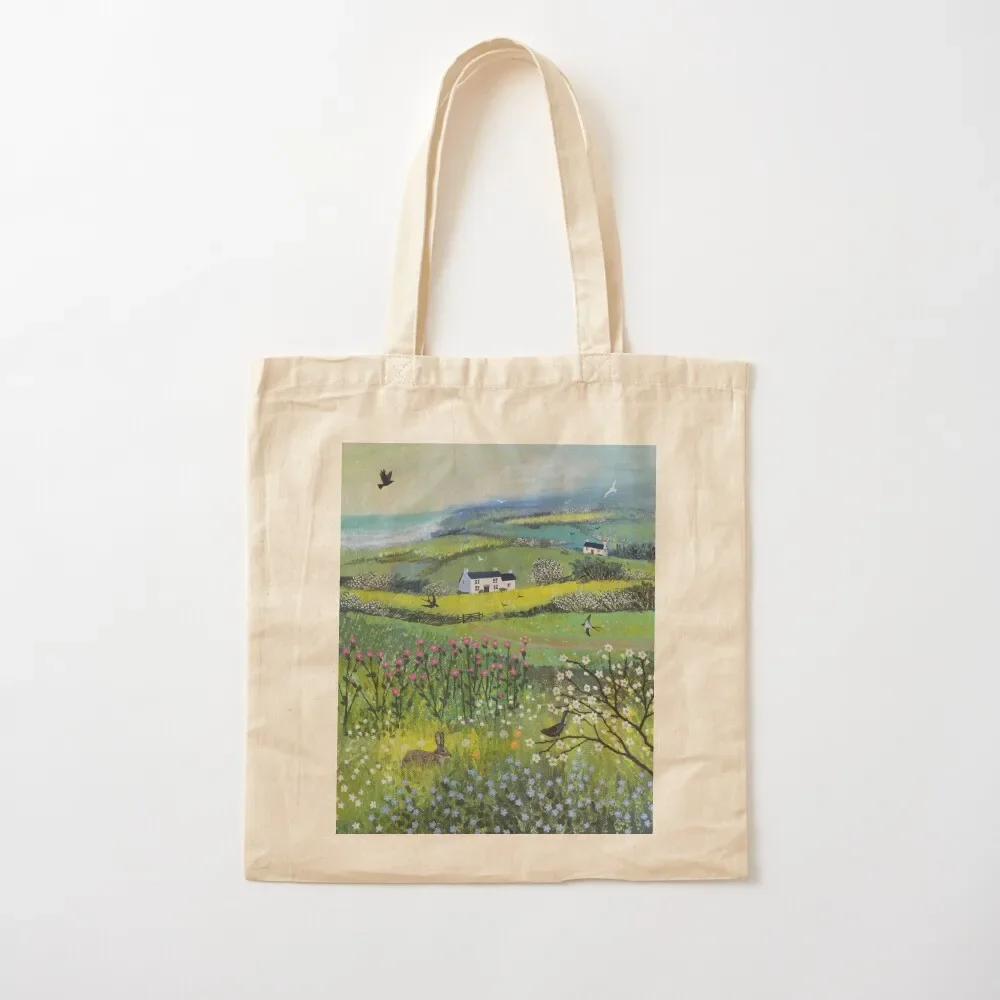 

Nestled in the Meadow Tote Bag reusable shopping bag large size bags bags luxury women Canvas bag for women