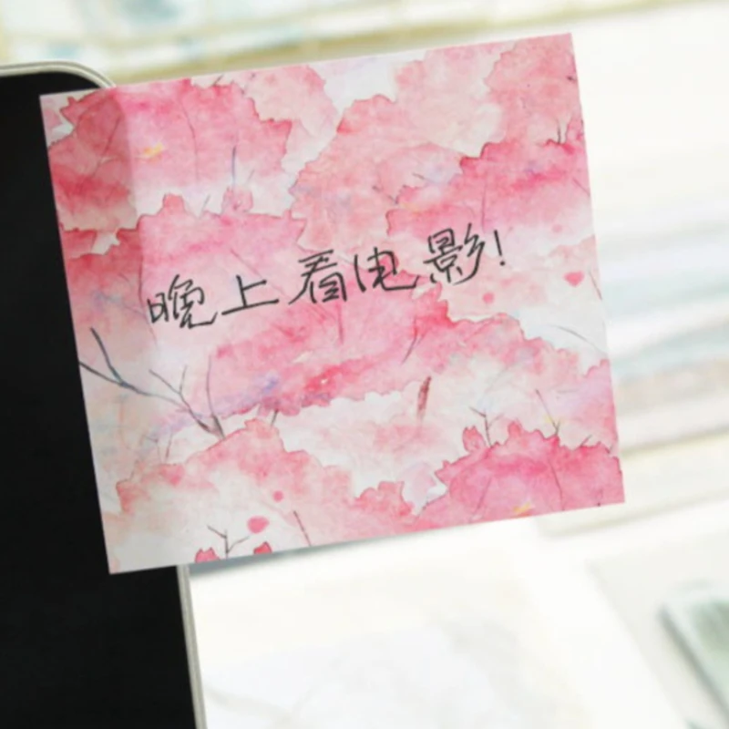 30sheets Natural Landscape Aesthetic Sticky Notes To-do List Sticker Notebook Note Paper Sticky Memo Pad Portable Pocket Notepad