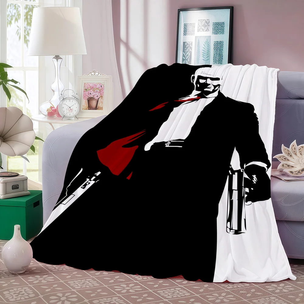 Movie H-Hitman Agent 47 Blanket Soft and Skin Friendly For Couch Bed Napping Bedspread All Seasons Comforter view 4