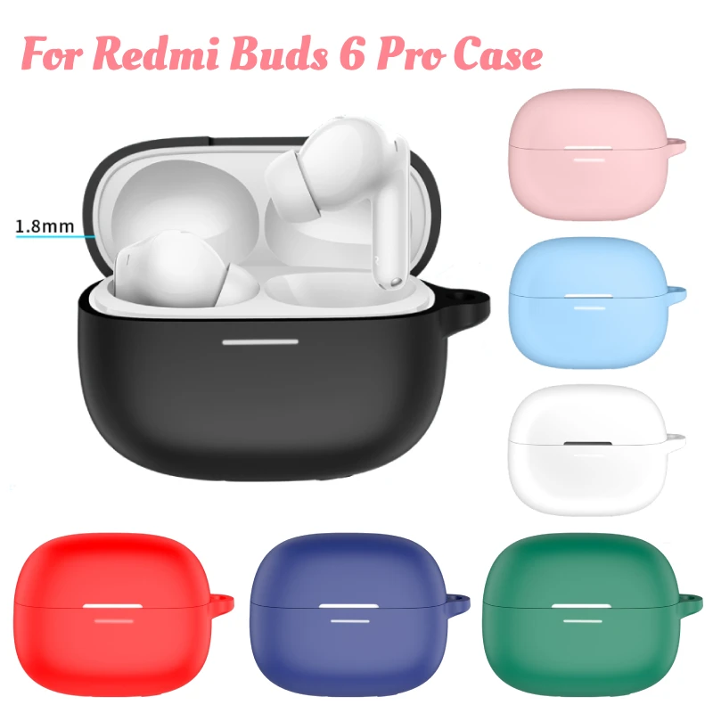 

For Xiaomi Redmi Buds 6 Pro Silicone Protective Cases Multicolor Earphone Cover Soft Charging Coque Funda for Redmi Buds 6 Pro