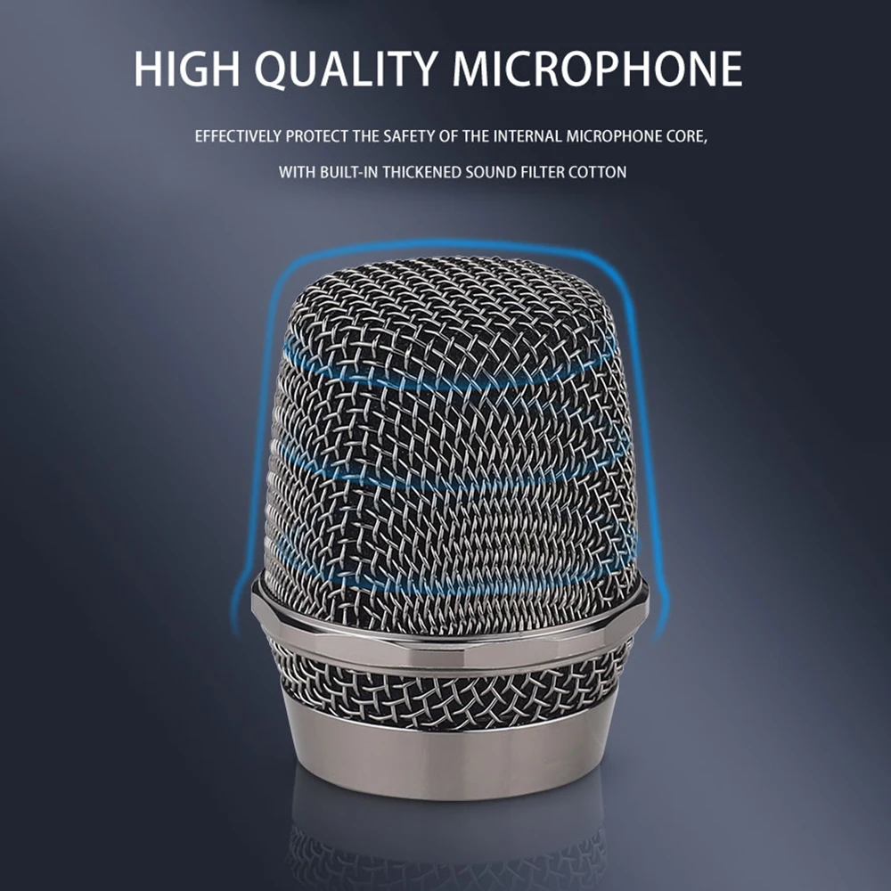 Wireless Microphone Handheld Dynamic Mic System with Rechargeable Receiver for Party Karaoke Singing Party Church Show Meeting