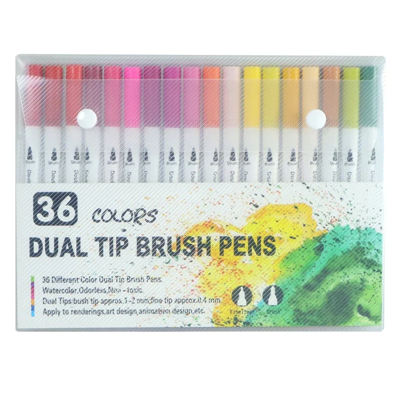 120 Kleuren Dual Tip Brush Art Marker Pennen Fineliner Brush Markers Ingesteld Voor Kunstenaar Kalligrafie Belettering Journal Krabbelen Schrijven