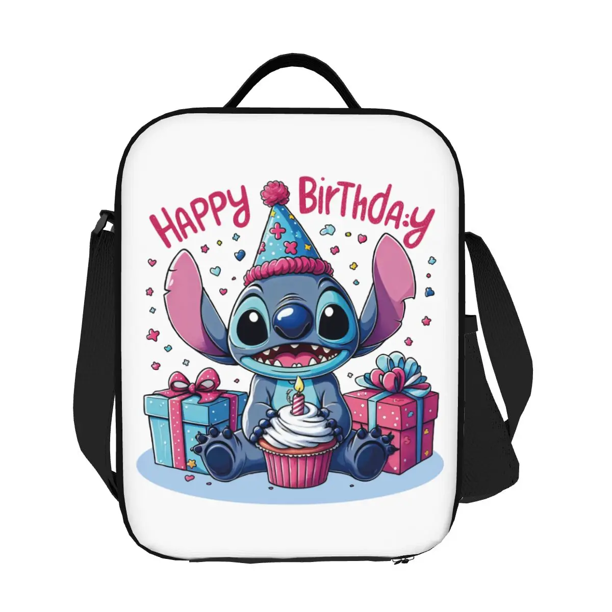 

Custom Stitch TV Cartoon Animation Portable Lunch Boxes Women Multifunction Cooler Thermal Food Insulated Lunch Bag Student