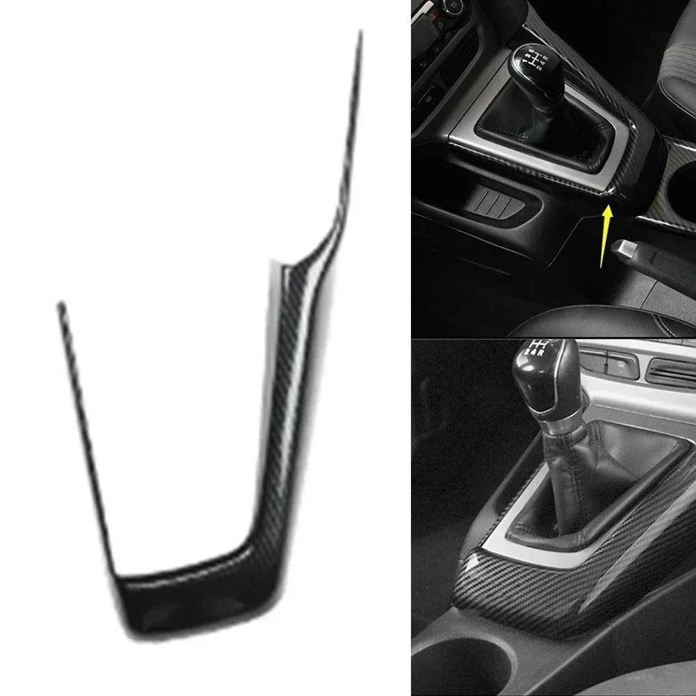 1 Pcs Car Console Gear Shift Frame Trim Covers Protector For Ford For Focus 2012-2014 ABS Carbon Fiber Interior Accessories