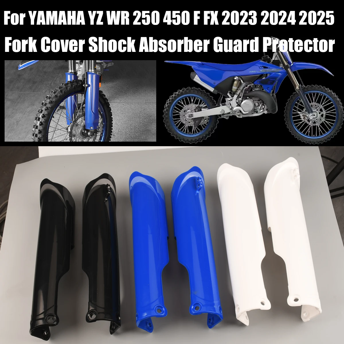 Motorcycle Fork Cover Shock Absorber Guard Protector For YAMAHA YZ250F YZ450F YZ450FX WR 250 450 F FX 2023 2024 Motocross Parts