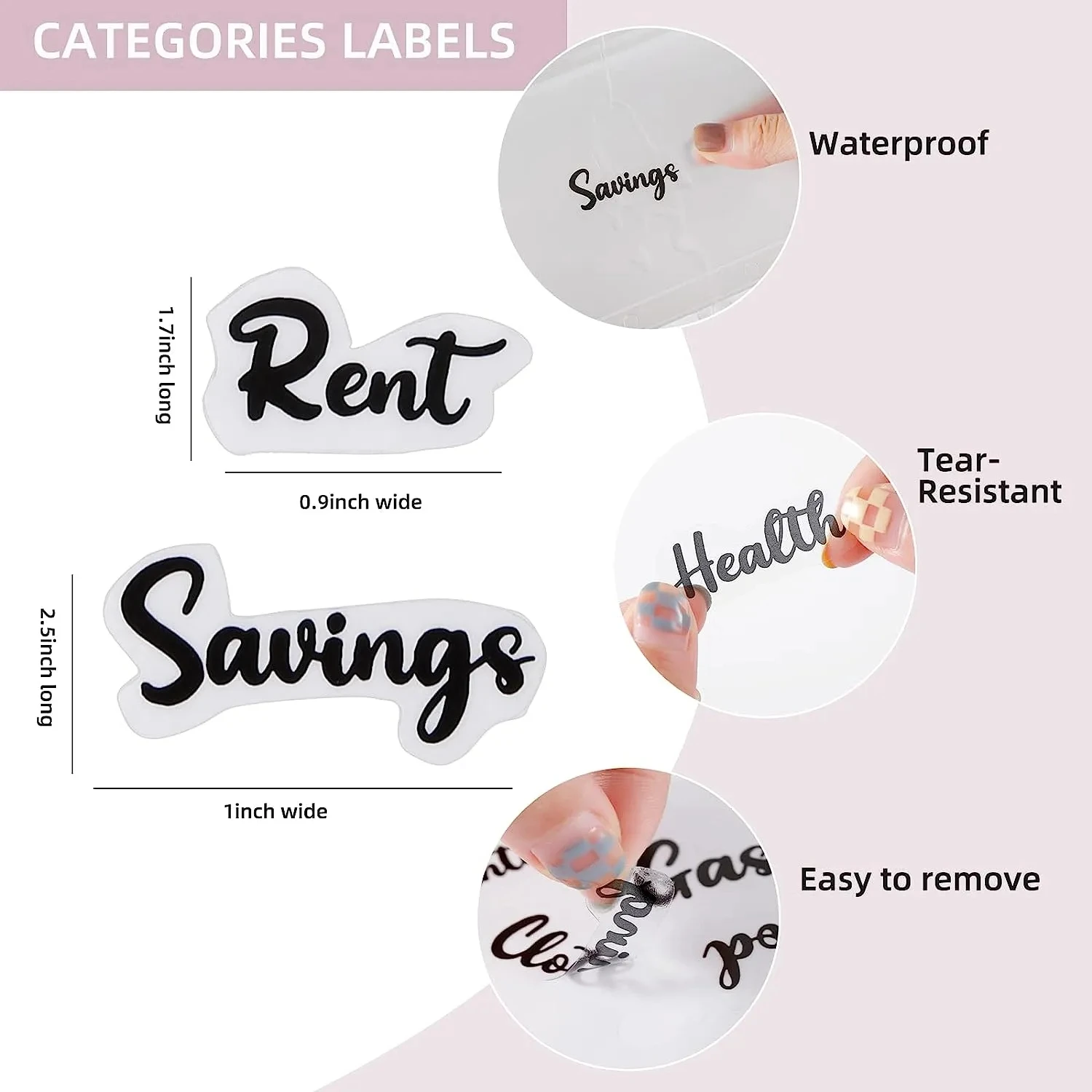 A6 PU Leather Cash Envelope Budget Binder Notebook Cash Envelopes System Set Binder Pockets Money Budget Saving Bill Organizer