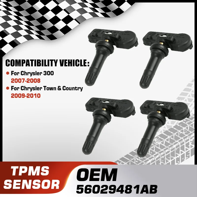 

Car TPMS Tire Pressure Monitor Sensor System For Chrysler 300 2007-2008 Chrysler Town & Country 2009-2010 56029481AB 56029481AA