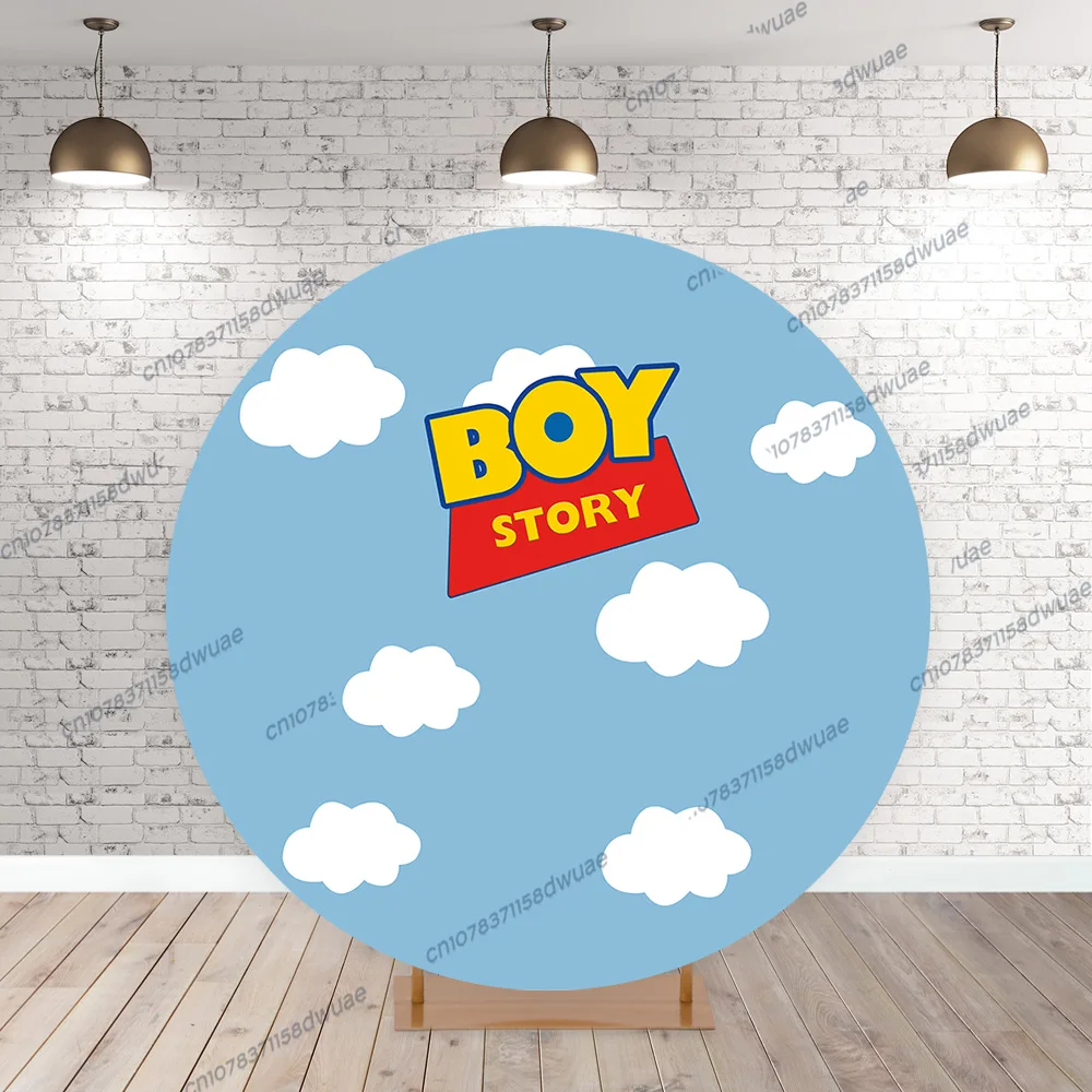 Toy Story Birthday party Photo Backdrop Baby Shower Photography Backdrop Cylinders Plinth Covers Photo Background