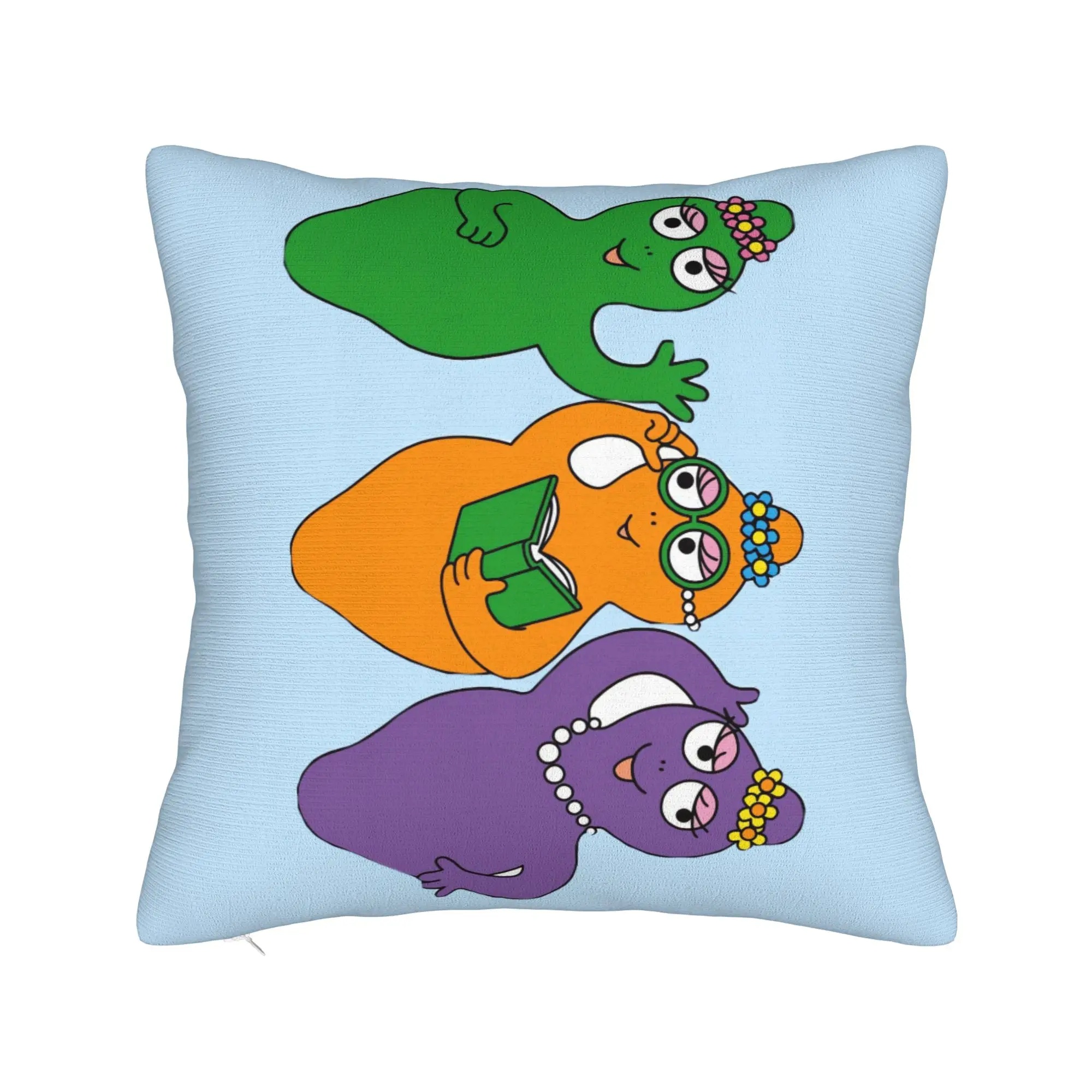 Pillow Case Barbapapa Barbamama Soft  Pillow Cover For Chair Sofa Home Decor Retro Trendy Pillowcases