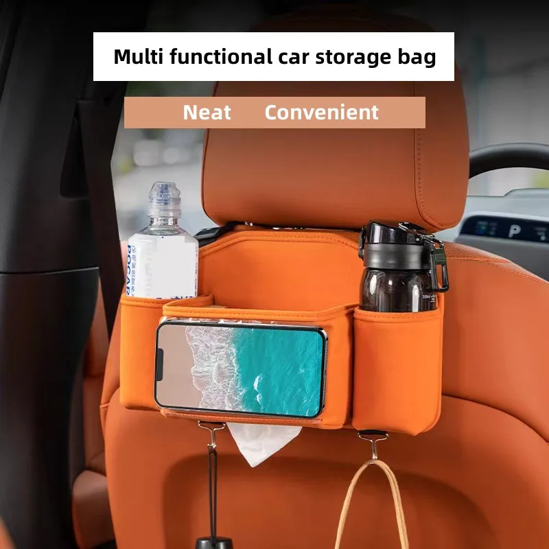 Car Seat Back Storage Bag Paper Towel Cup Storage Bag For Ssangyong Rexton 2 Tivolan Musso Tivoli Kyron Actyon Sport Korando