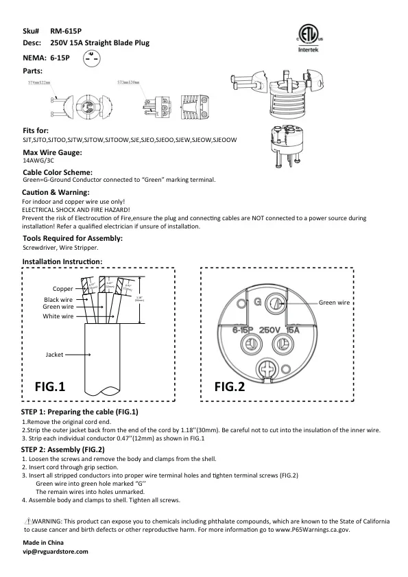 US Industrial Connector American Nema 6-15P Male Plug 6-15R Female Socket Self-wiring Connector For Power Cord 15A 250V