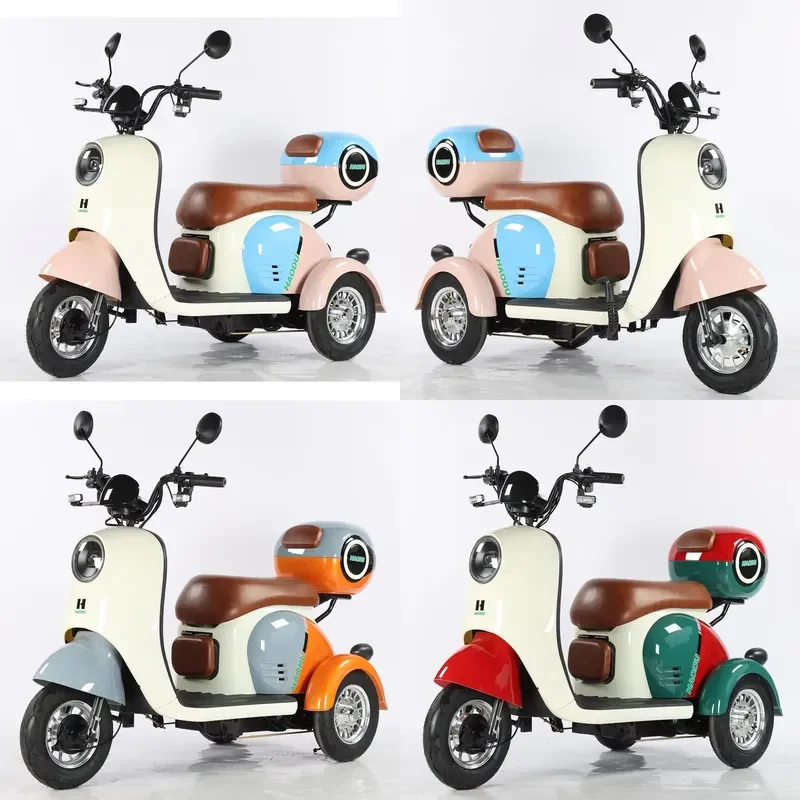STROVAN Factory Direct 3-Wheel Electric Tricycle Home Leisure Passengers Open Body Cargo Scooter for Parents Help