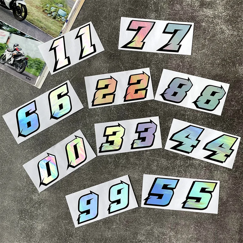 White Reflective Number JDM Car Decal Sticker Scratch Cover for Motorcycle
