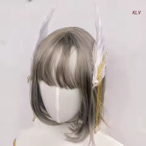 Angel Wing Hairclips Girls Anime Maid Hair Clip Cosplay Costume Party Headdress Women Comic Show Lolita-Style Headwear