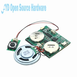 Recordable Sound Module Programmable Sound Chip For Greeting Card USB Charging Voice Board For DIY Toys Creative Gifts