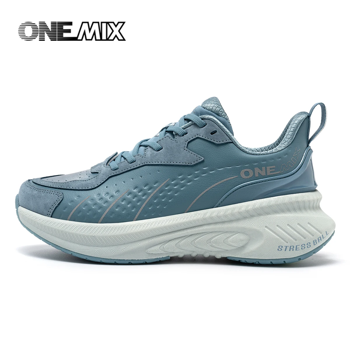 ONEMIX, zapatillas de correr de invierno para hombre, zapatos deportivos de entrenamiento cálidos de cuero, zapatos para correr femeninos resistentes al desgaste, zapatillas para caminar calientes