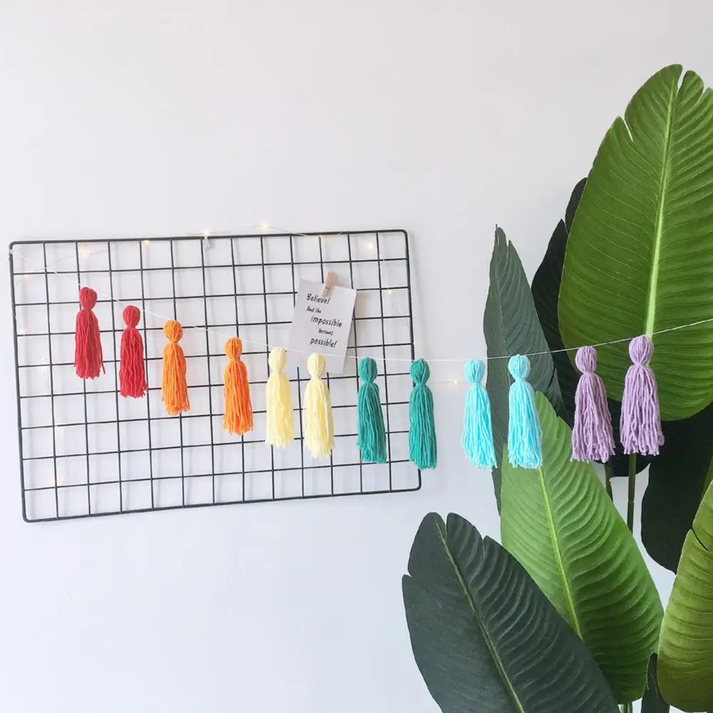 Wall Tassel Garland  Stylish Hand Knitting Beautiful  Handmade Woven Tassel Garland Home Supplies