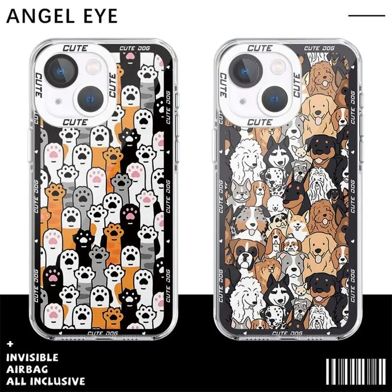 Bonita funda de teléfono de gato y perro para motocicleta Moto G32 G22 G72 Edge 40 5G G52 G71 G73, funda de TPU suave