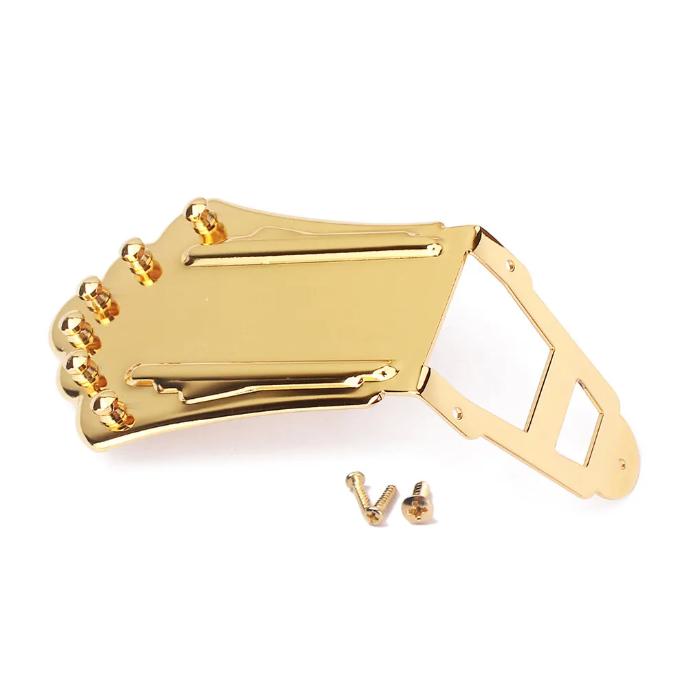 

Professional Metal Guitar Tailpiece 6 String Style for Jazz Guitar Polished Finish Elegant Decoration Easy Install