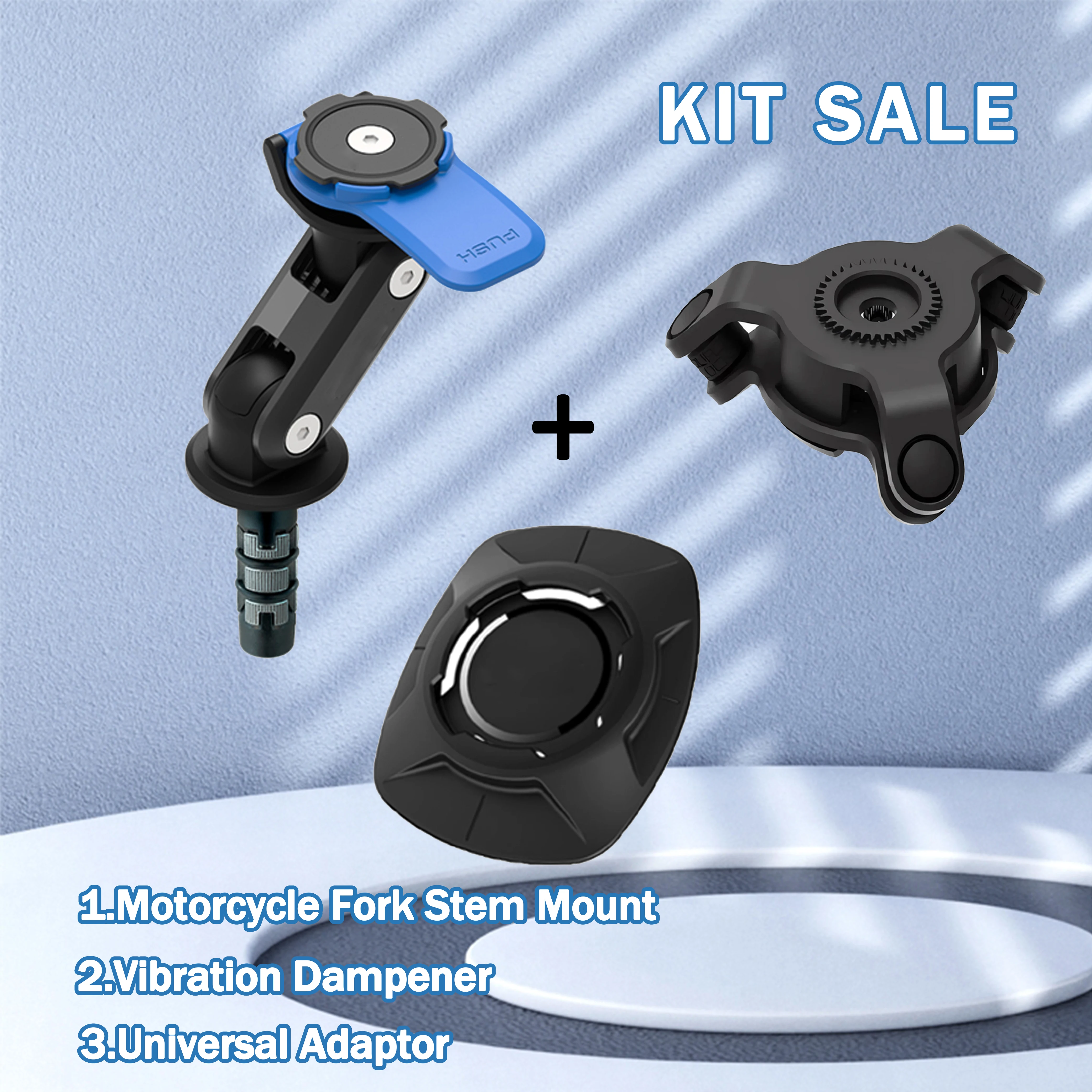 

Motorcycle Phone Bracket Kit-Motorcycle Phone Bracket Kit+Universal Adaptor+Vibration Dampener