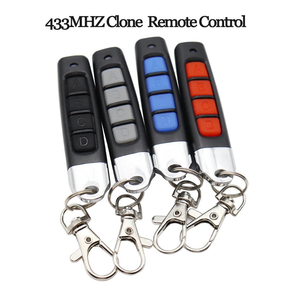 433MHz Door Remote Control Universal 4 Keys Copy Garage Remote Control Cloning Electric Gate Remote Controller Duplicator Key