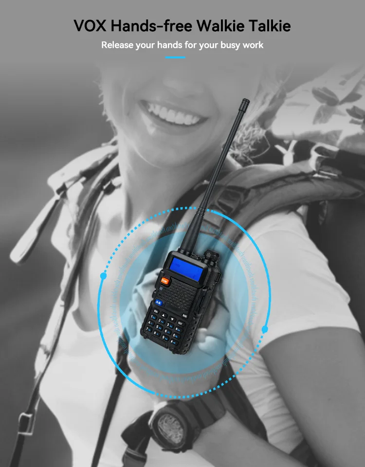 Walkie Talkie UV 5R Radio Communicator VHF UHF Receiver Ham Radio Wireless Devices Portable Radios Long Range Walkie Talkies