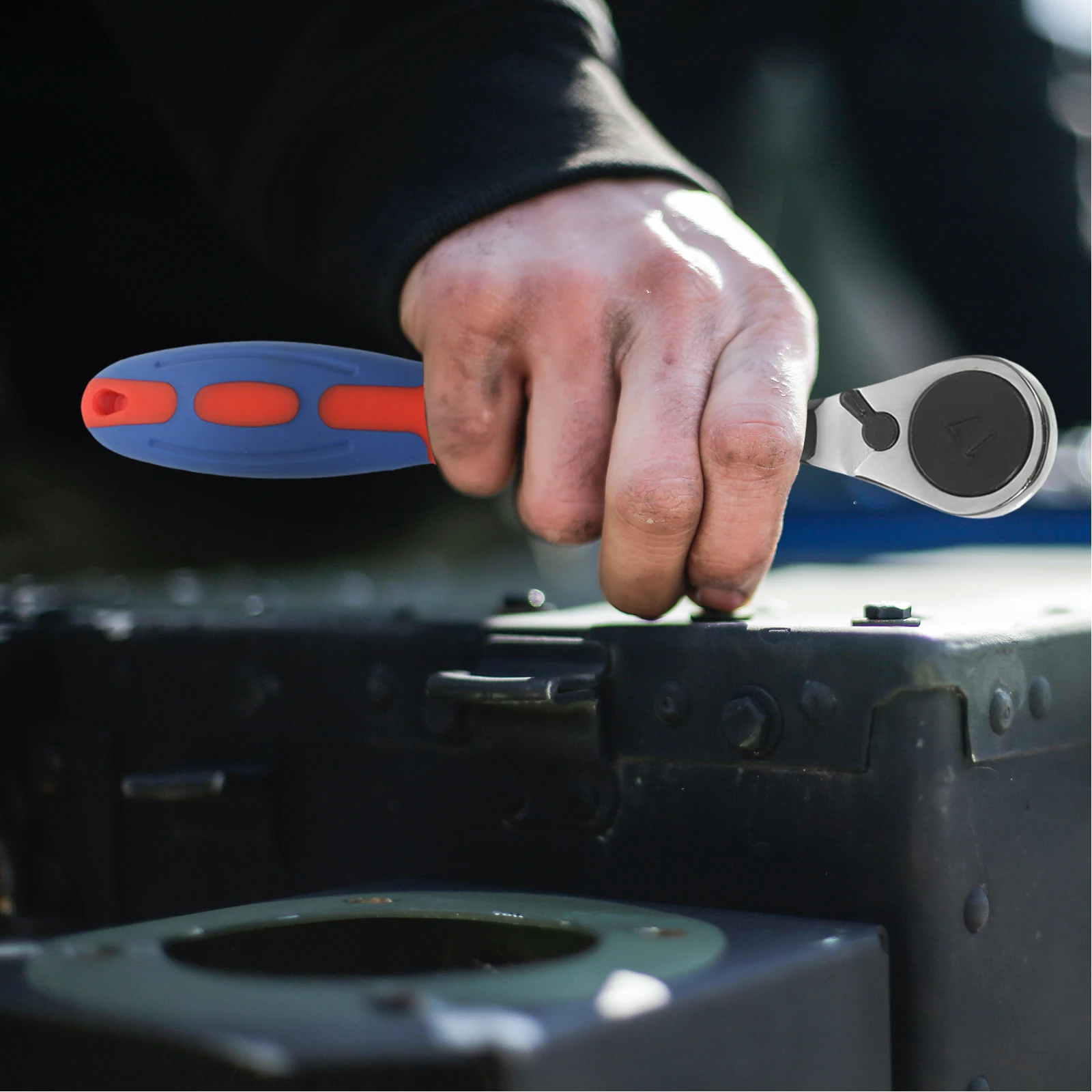 

17Mm Two-Way Ratchet Wrench Premium Steel Durable Hard Professional Home Use Emergency Car Repair Tool Quick-Release Tight Spots