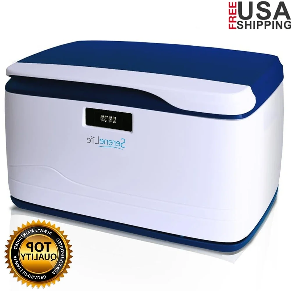 

8 Gallon Secure Locking Storage Box with Customized Combination Lock Impact Resistant Portable Container Home Office School Use