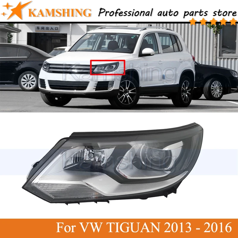 

Kamshing Front bumper head light lamp For VW TIGUAN 2013 2014 2015 2016 head lamp light headlamp Front bumper headlight