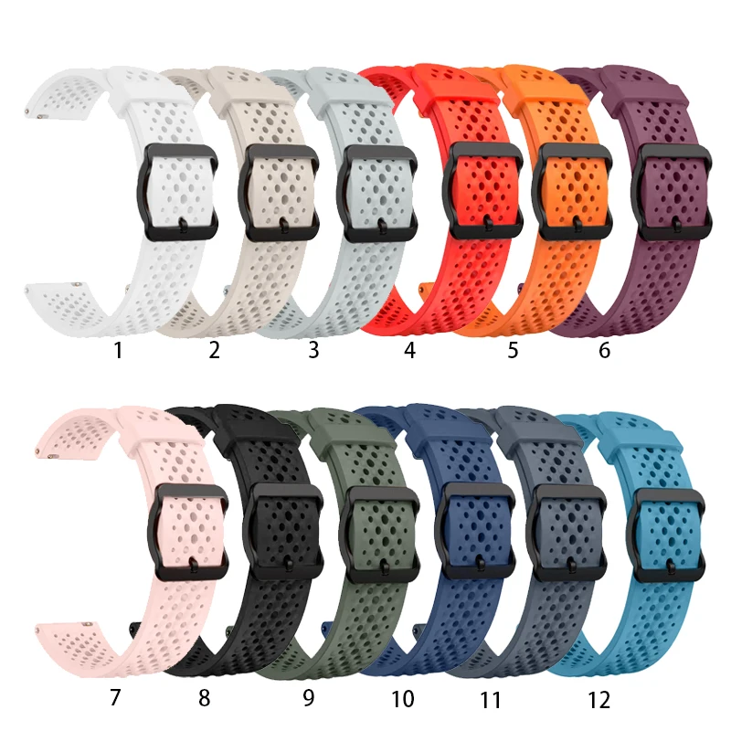 Silicone Breathable Strap For Xiaomi Watch 2 Pro S4 S3 S2 S1 Pro Active 22mm Sports Watch Band For Mi Watch Color Miwatch Color2