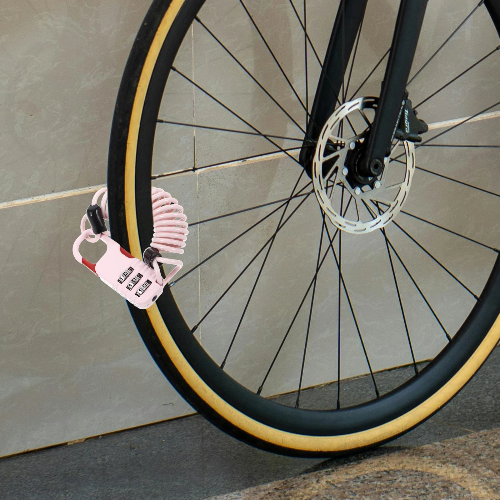 

Anti-Theft Motorcycle Lock Resettable Combination Steel Cable Security Lock Portable Bicycle Scooter Travel Luggage Pink