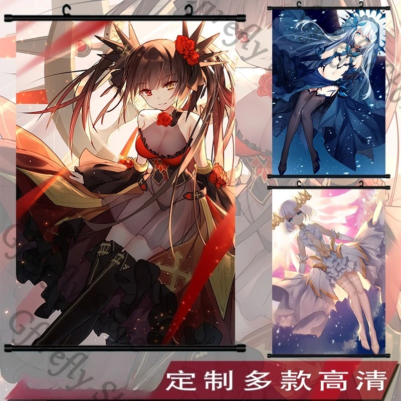 

DATE LIVE High Quality Hang Picture Tokisaki Kurumi Placard Mural Wall Hanging Poster nime Decorate mbitus Gift