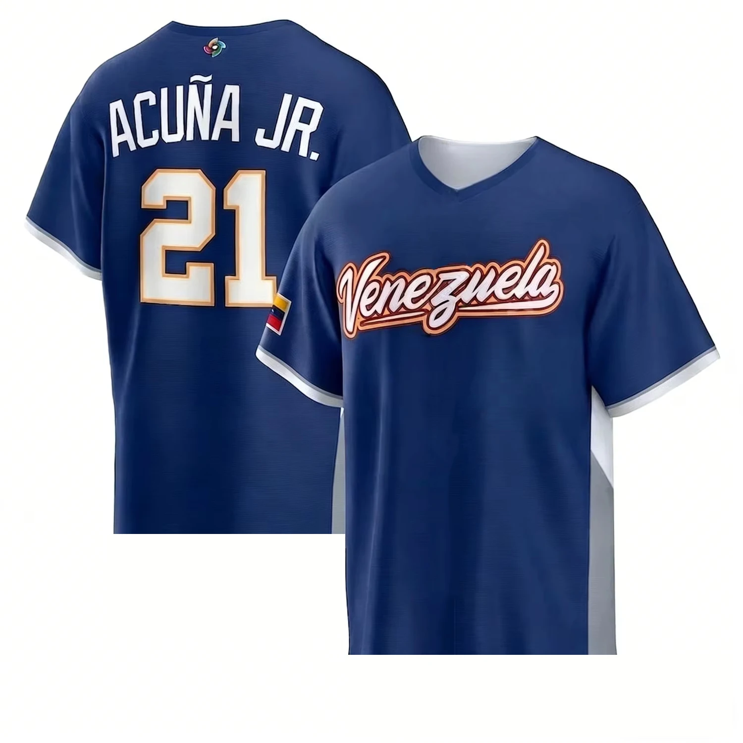 2026 3D-Druck Venezuela Herren T-Shirt Sommer Kurzarm Locker Sitzend Atmungsaktiv Lässig Sportlich Baseball Trikot – Detail 8