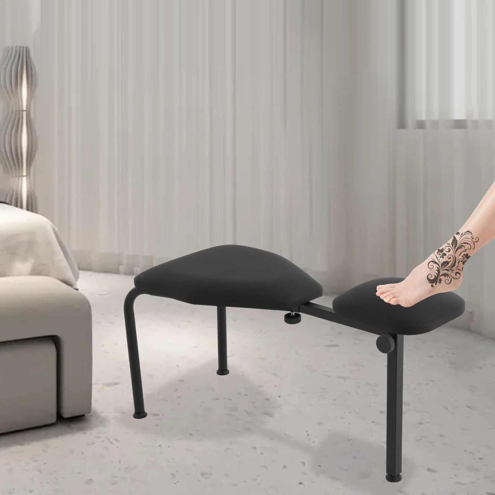 ペディキュアチェア マニキュアスツール 調節可能なペディキュアスツール マニキュアフットレスト ホームビューティーサロン用のモダンなペディキュアチェア