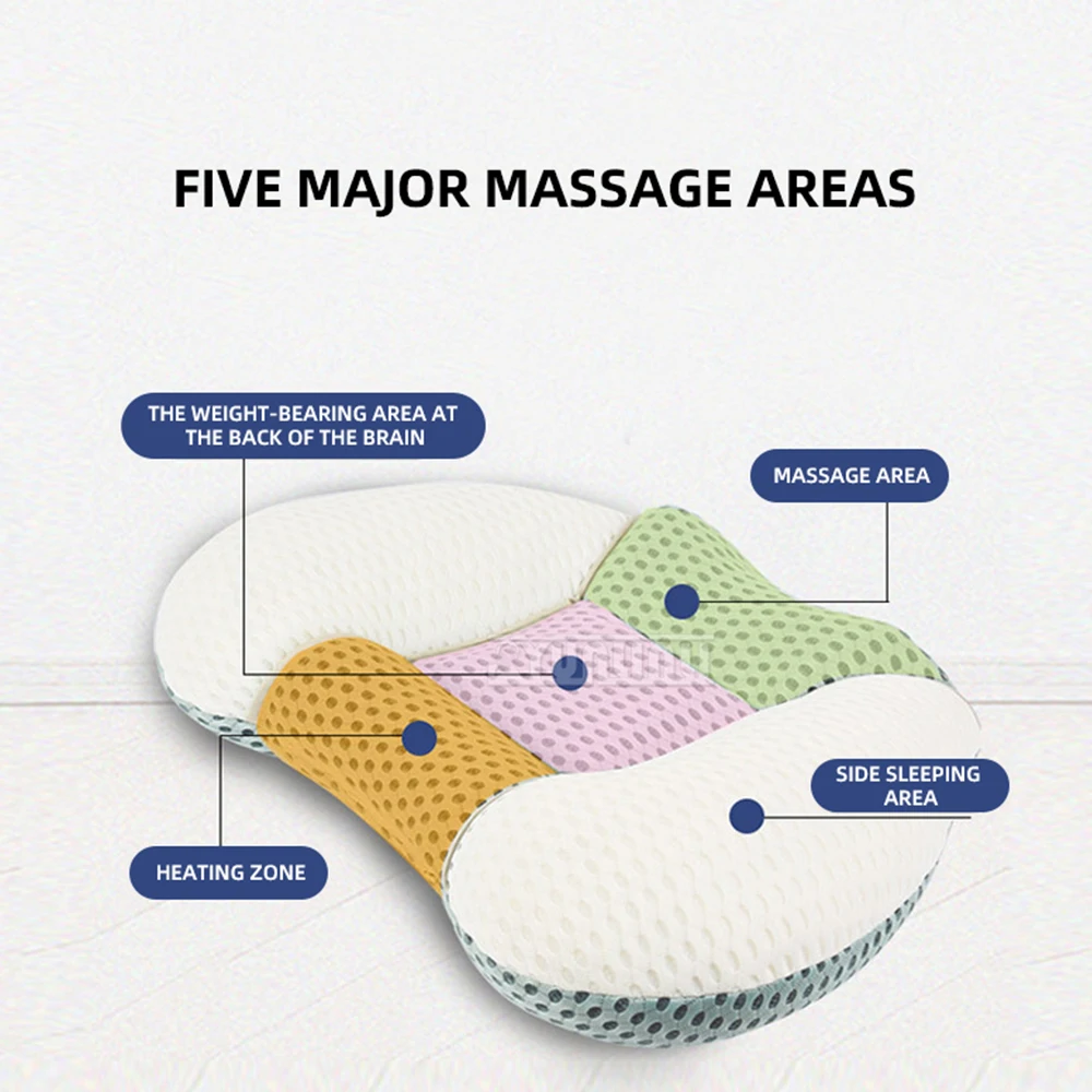 High QualityMassage integrated pillow, cervical spine pillow, cervical spine support pillow, heating pillow, strong spine pillow