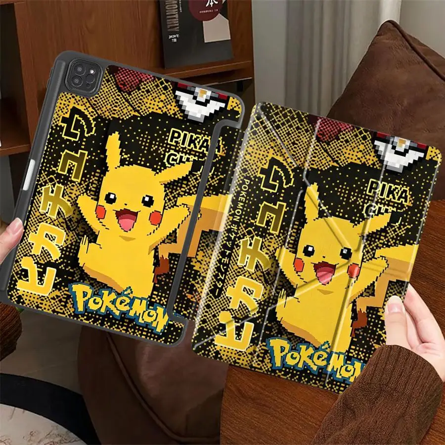 Pokemon Anime Pikachu Tablet Case For iPad Pro 2025 Mini 6 7 Air 4 5 M3 M2 1 2 M4 11inch Pro 11th 10th 9th 8th 7th 12.9inch