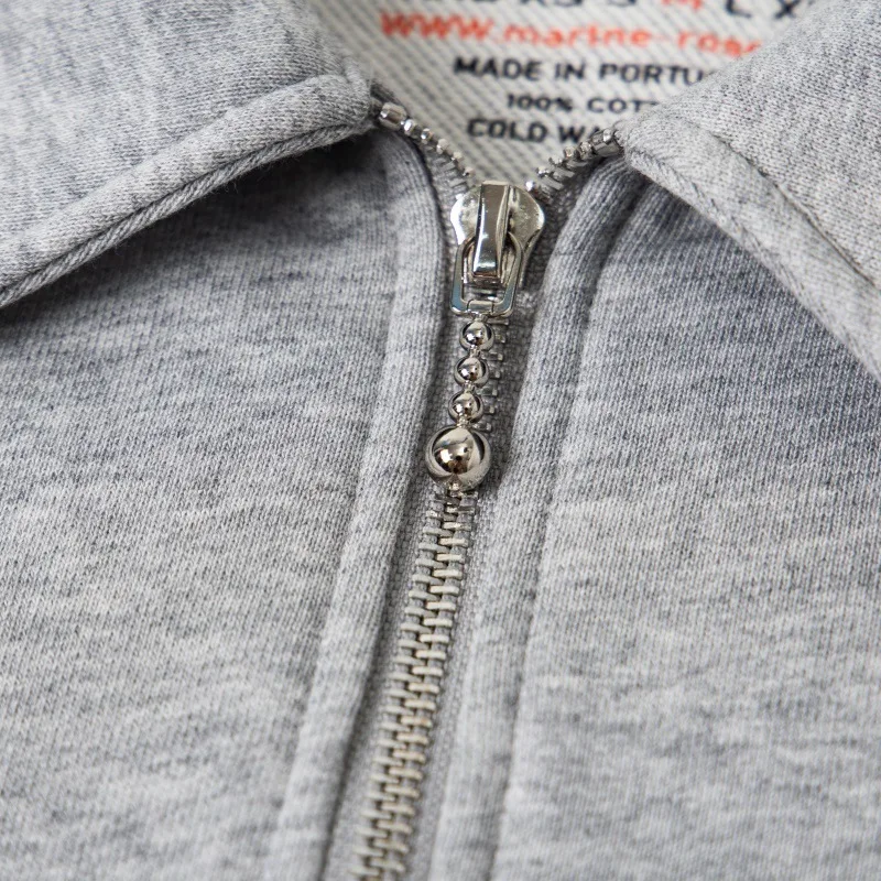 Martine Rose Trendy Embroidered Logo Half Zip  Neck Loose Long Sleeve Cotton T-Shirt Unisex Casual Wear Autumn Thin