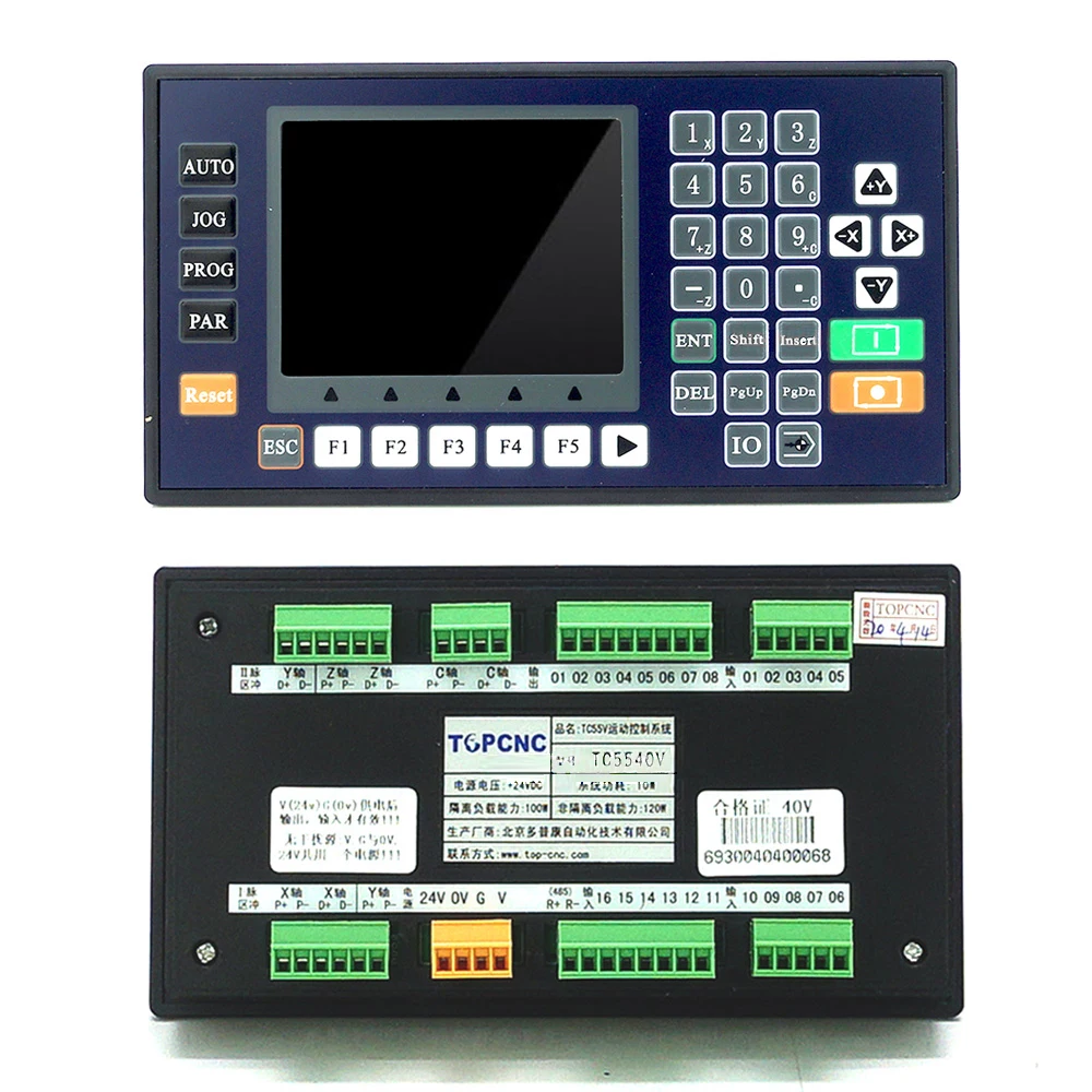 TC5530V 3 Axis CNC Controller Motion Controller with 3.5" Color LCD for CNC Router Servo Stepper Motor