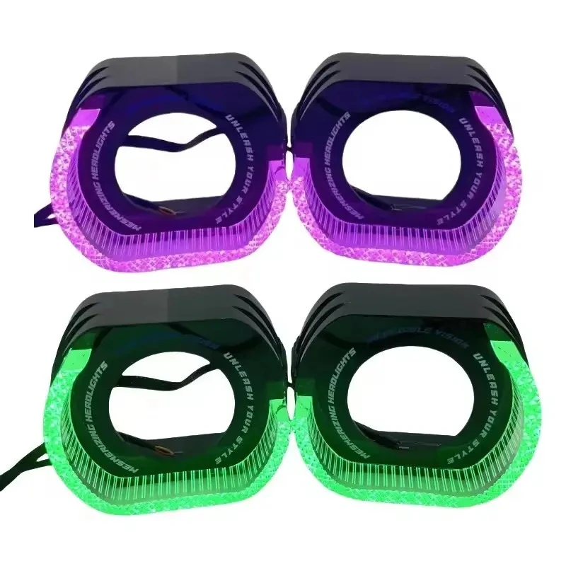Light Emitting Diode Angel Eye Shield 5D Car DRL Projector Lens Cover