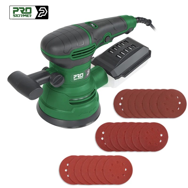 PROSTORMER Lixadeira Orbital 650W 125mm 7 Velocidades