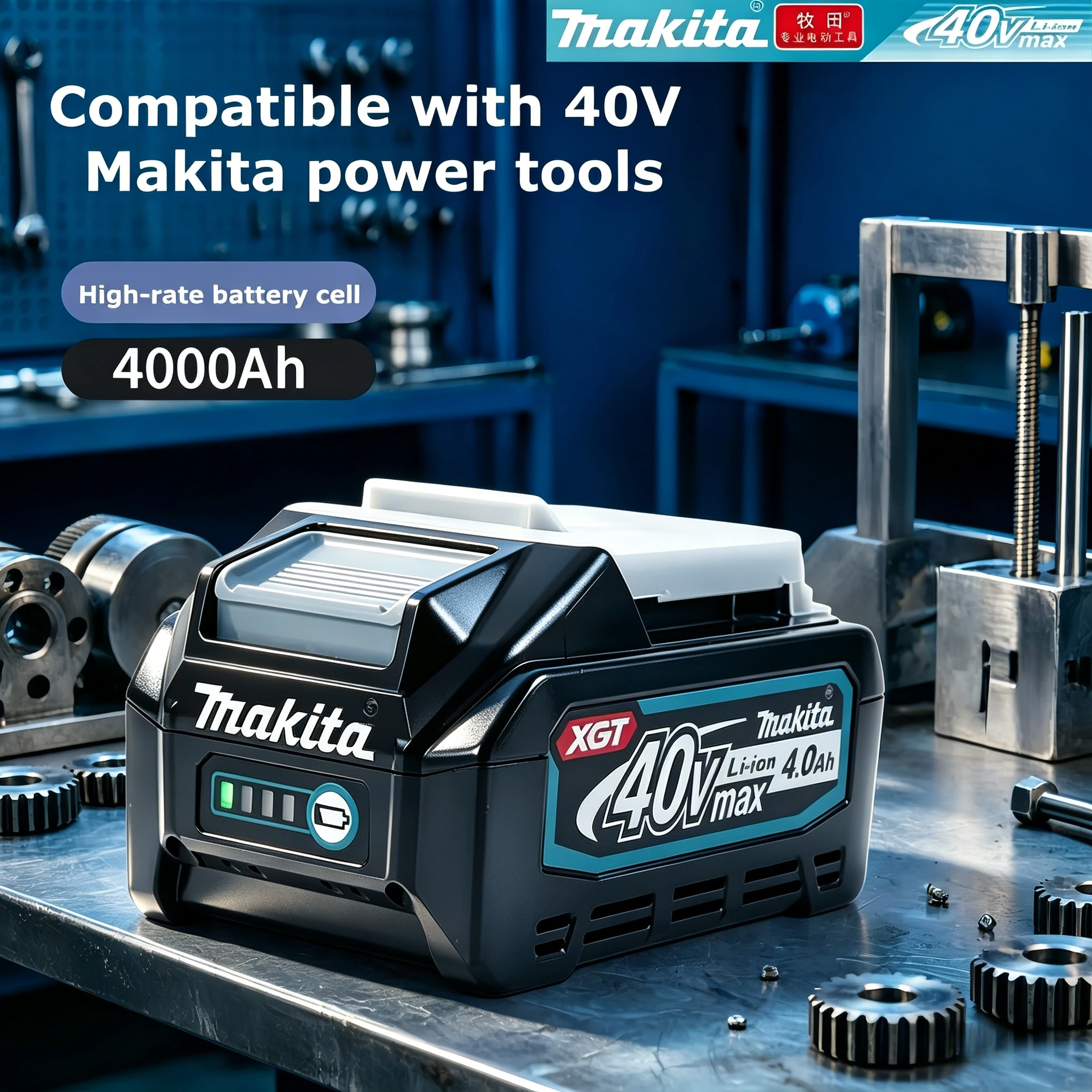 

Makita 18V 6.0Ah 40V 4.0Ah Battery BL1845B BL1815B Lithium Ion for Electric Saw Blower Trimmer Garden Power Tools