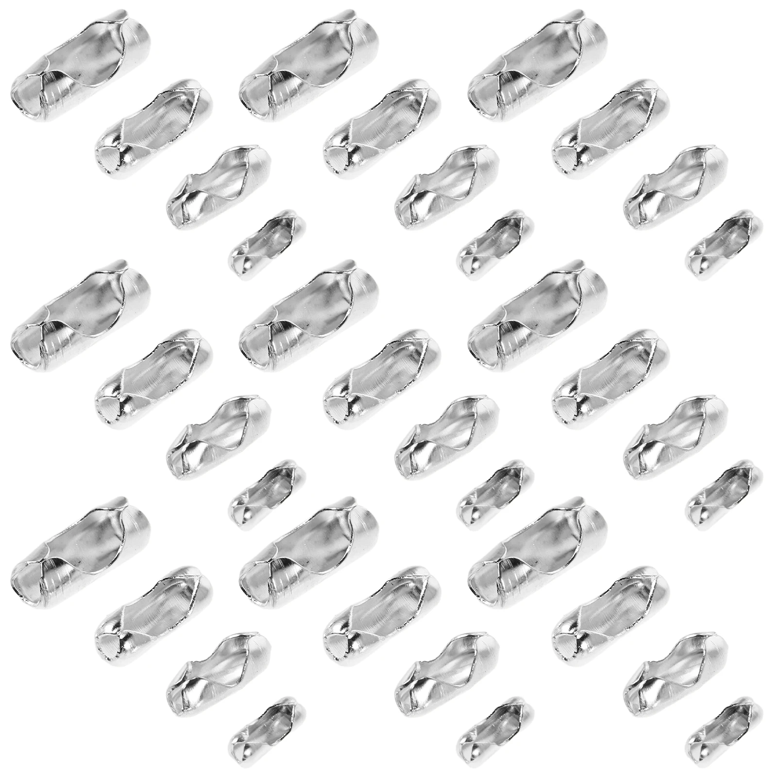 

800pcs Bead Ball Connector Clasp Bulk Metal Beaded Chain For Keychain Necklace Jewelry Diy Craft 1.5 2 2.4 3.2Mm Replacement