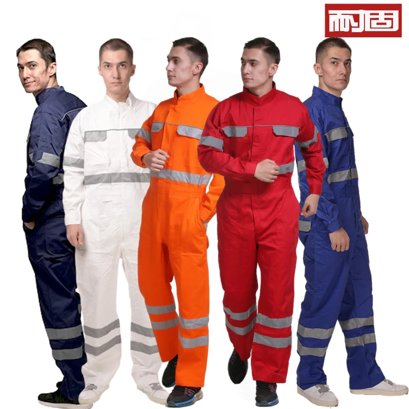 Work Wear Overalls for men Fashion Tooling Loose Cargo Overalls Long Sleeve Repairman Auto Repair Jumpsuits