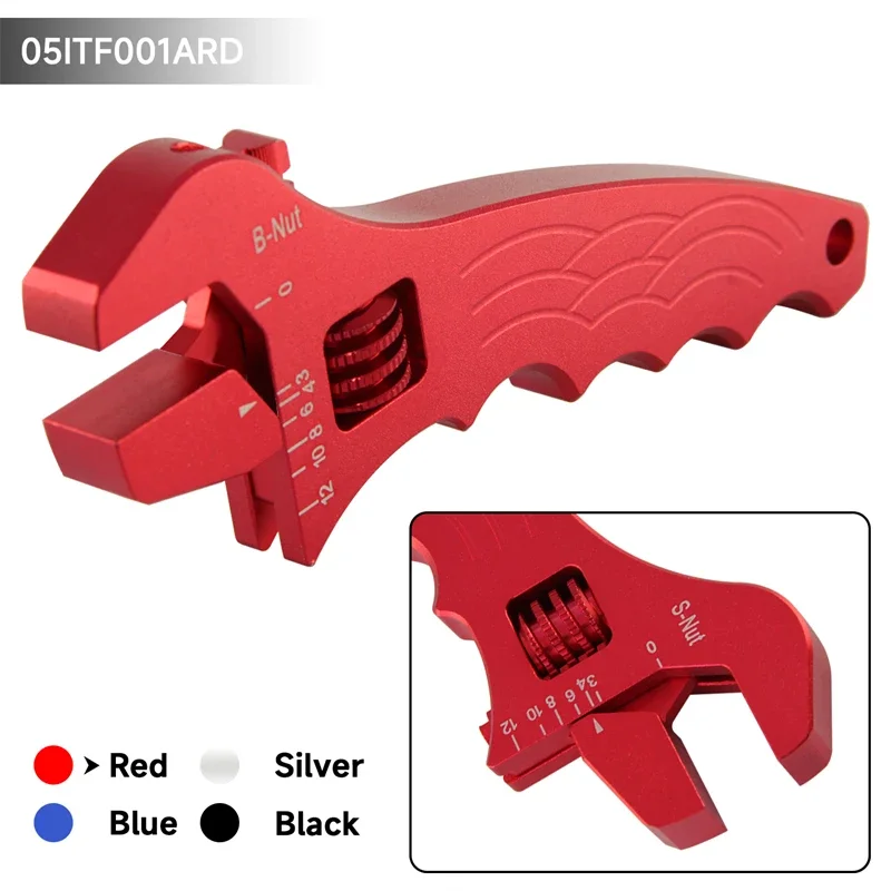 Universal Aluminum Adjustable Wrench Hand Fitting Tools Spanner AN3 AN4 AN6 AN8 AN10 AN12 Hose End Fitting Silver/black/blue/red