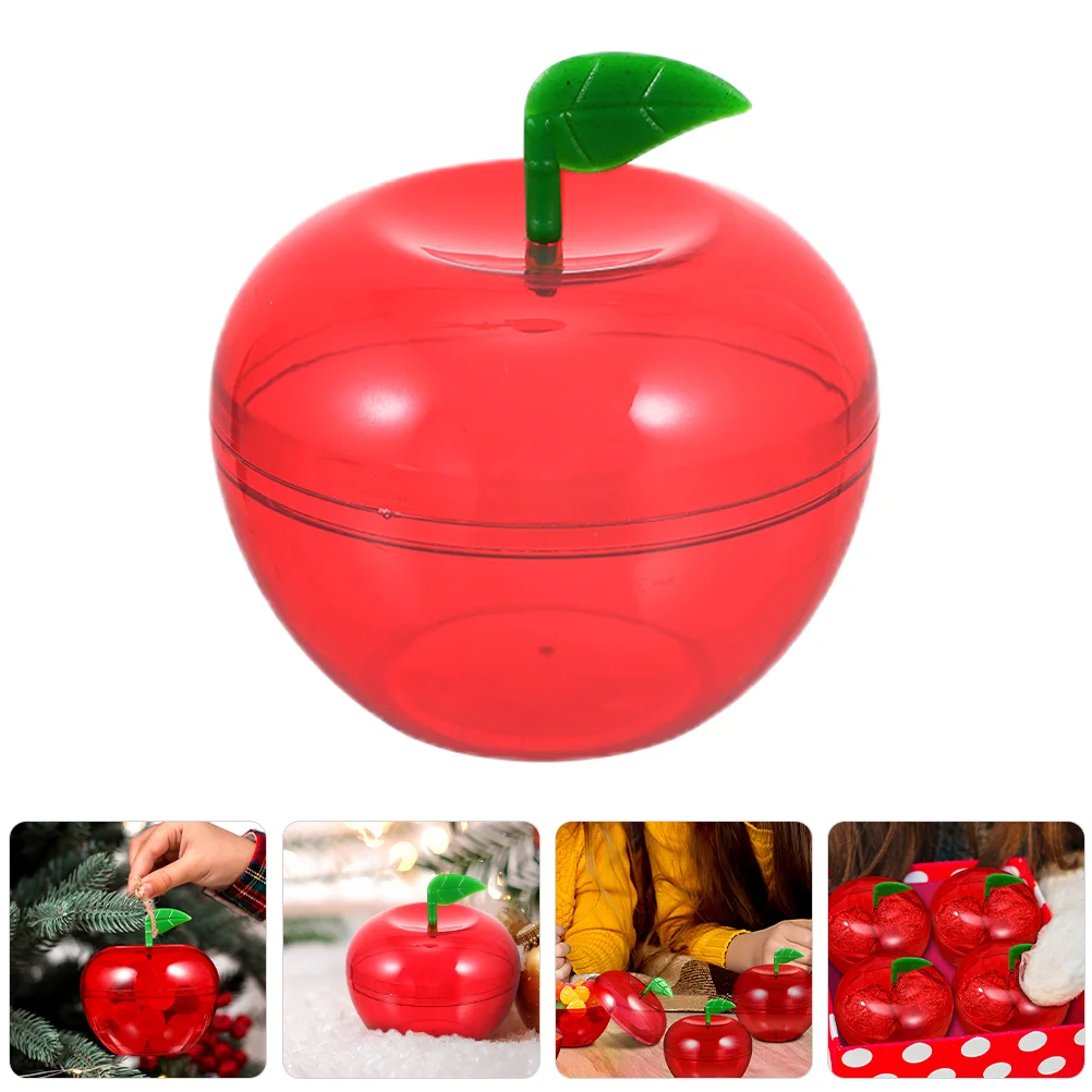 20 Pcs Apple Candy Box Clothing Boxes for Gifts Jars Candies Packaging Container Apple-Shape Case Containers With Lids Plastic