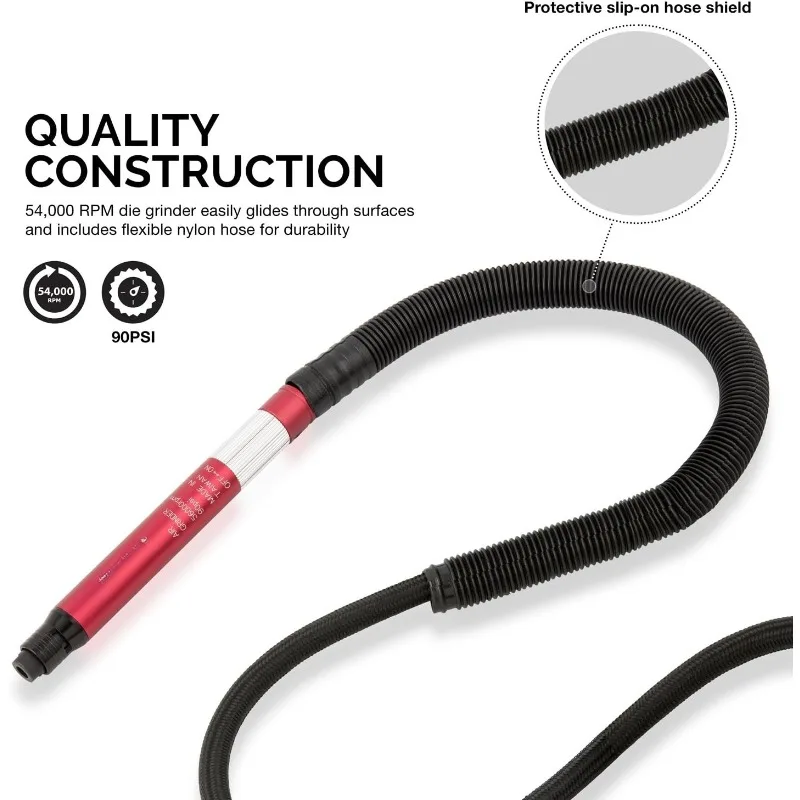 

10649A Микровоздушная шлифовальная машина, емкость карандаша 1/8 дюйма (3 мм), тип 54,000 об/мин для чистки матриц, роторов, опорных пластин,