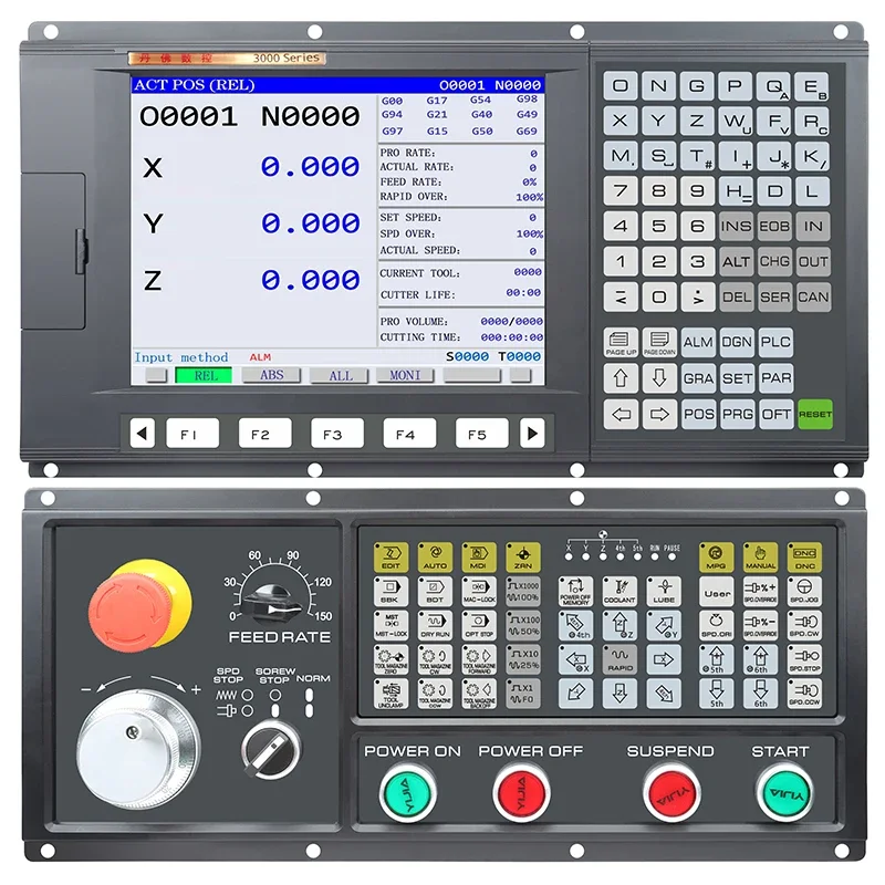 OEM Pulse Controller, Supporting G-code Programming, 3-axis Milling Machine Control System Kit, for Drilling and Milling Machine