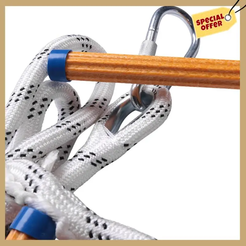 أداء مستقر-6.5Ft سلم مرن حبل سلم معزول سلم الإنقاذ سلم تسلق الصخور المضادة للانزلاق الهندسة حبل Lad