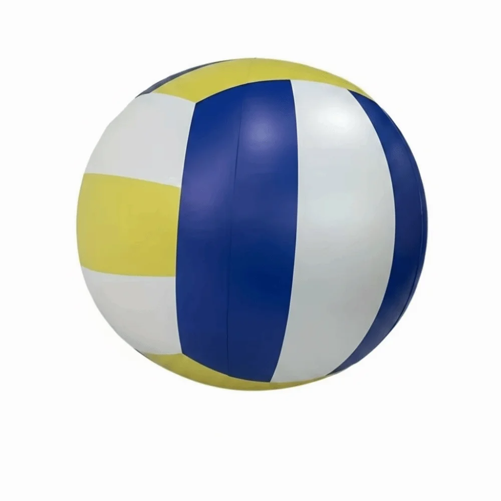 PVC Material Inflatable Volleyball Giant Size Blue Yellow Stripes Giant Volleyball Ball Heavy Duty Construction