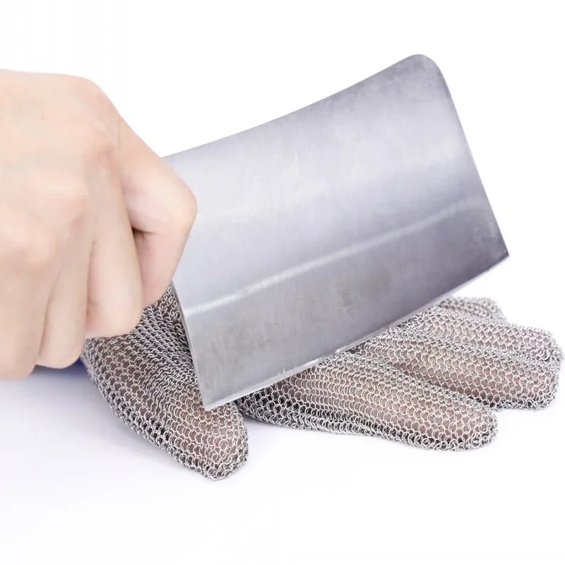 Protective Glove Stainless Steel Mesh Glove Anit-Cut Knife Resistant Chain Mail Protective Glove for Kitchen Butcher Working